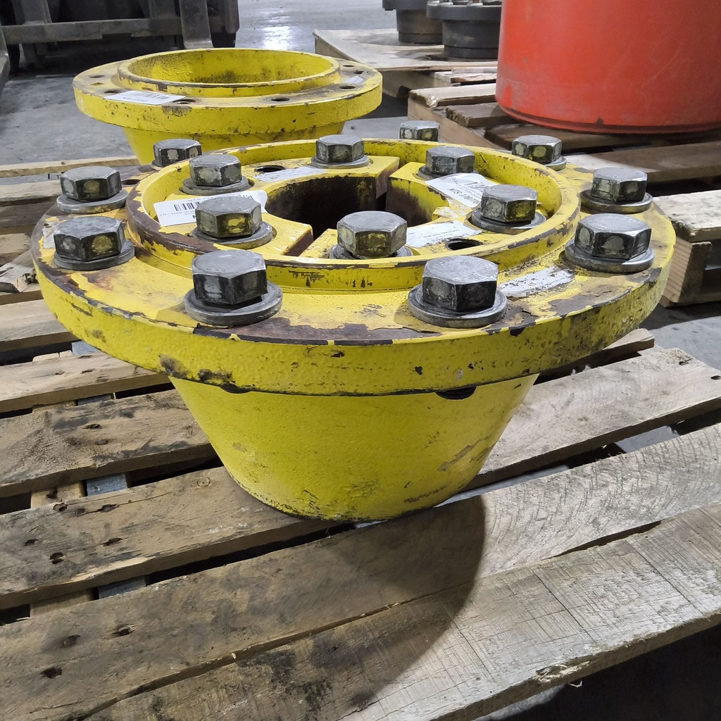 10-Hole Wedg-Loc Base, 4.72" (120mm) axle, John Deere Yellow