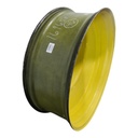 16"W x 46"D, John Deere Yellow 10-Hole Formed Plate , -6.88" Offset