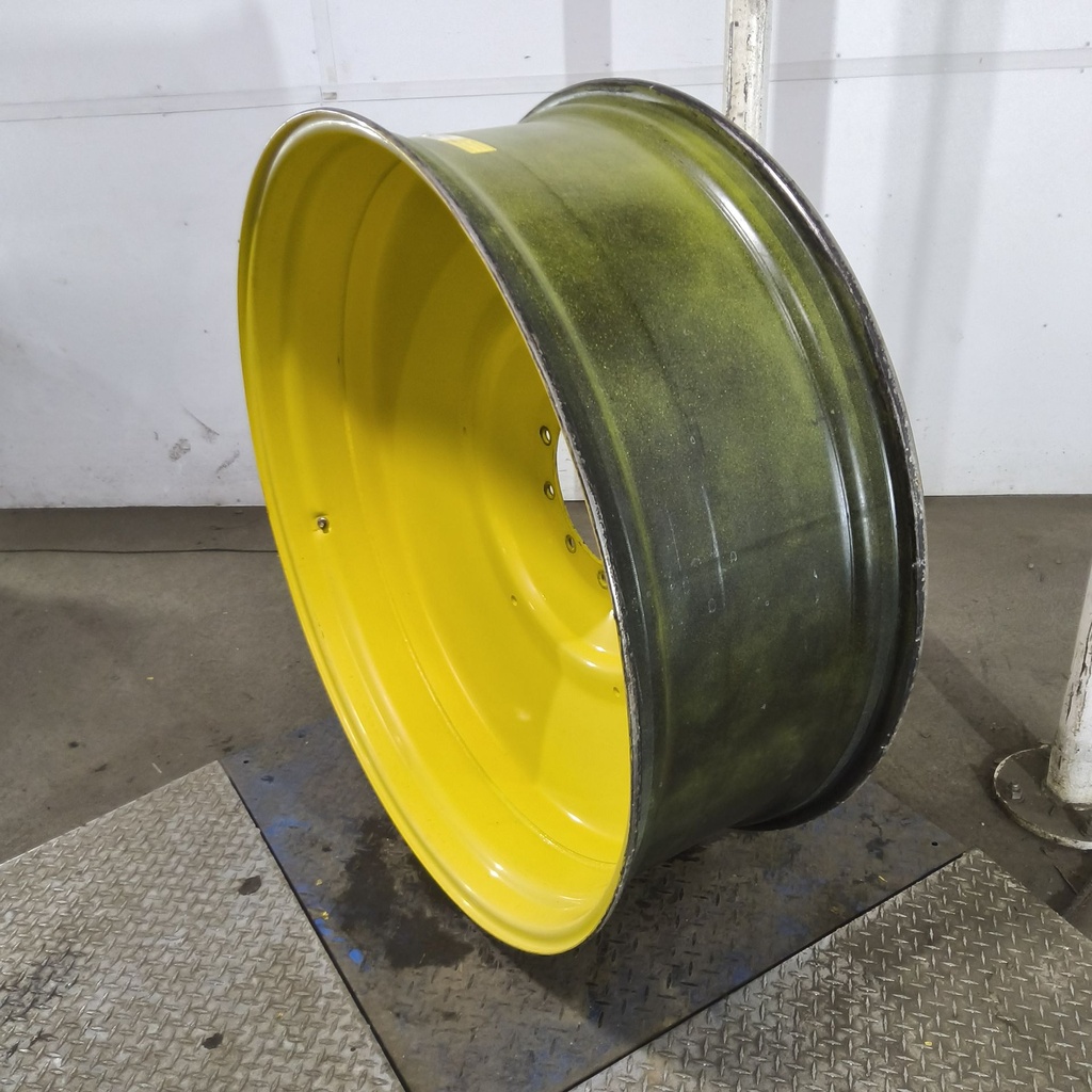 16"W x 46"D, John Deere Yellow 10-Hole Formed Plate , -6.88" Offset