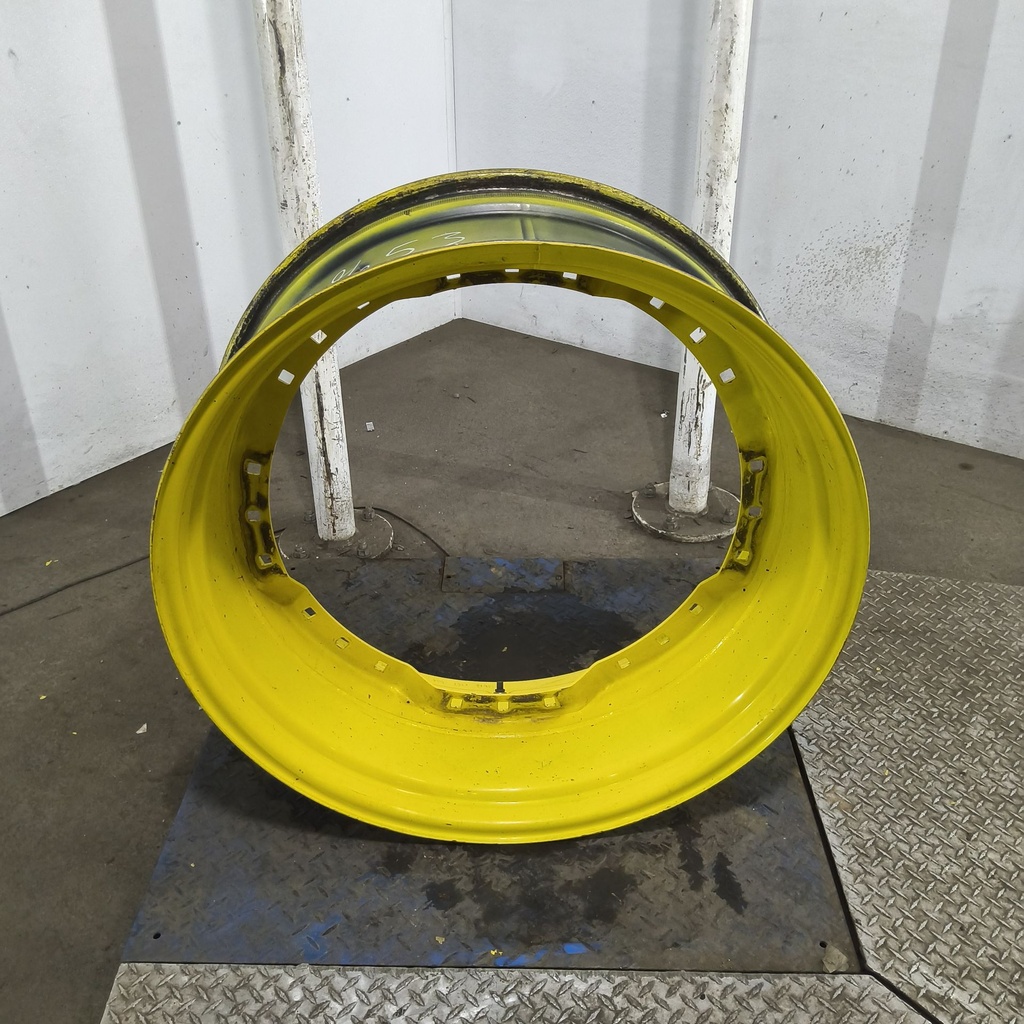 13"W x 34"D, John Deere Yellow 12-Hole Waffle Wheel (Groups of 3 bolts)
