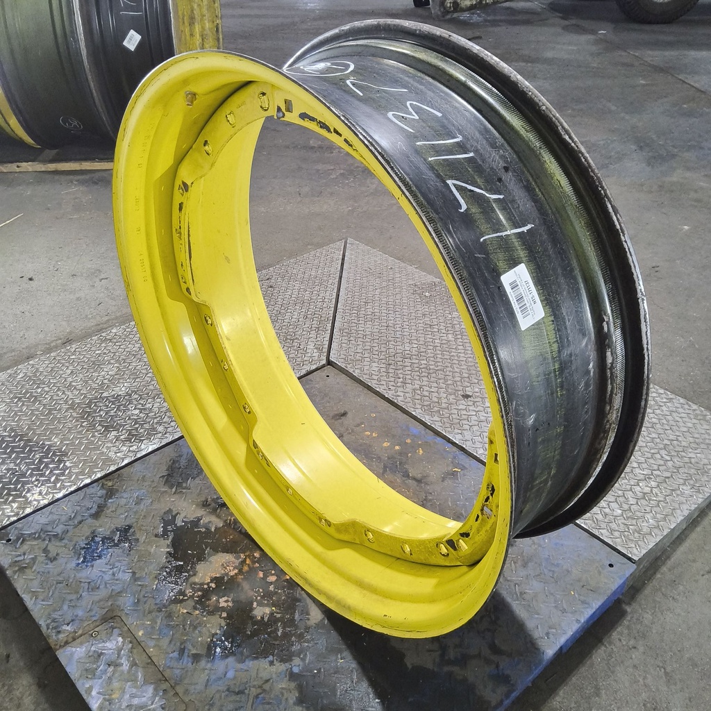 12"W x 38"D, John Deere Yellow 12-Hole Waffle Wheel (Groups of 3 bolts)