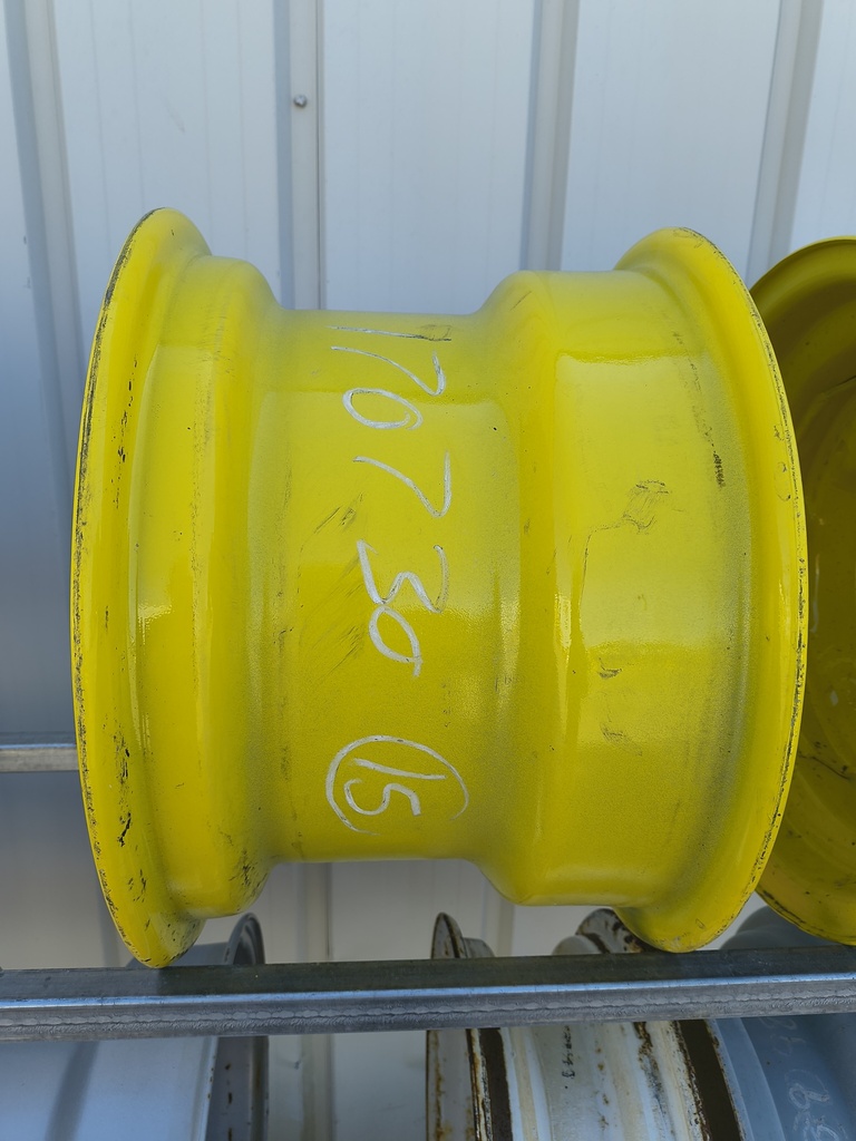 10"W x 15"D, John Deere Yellow 6-Hole Implement , -0.12" Offset