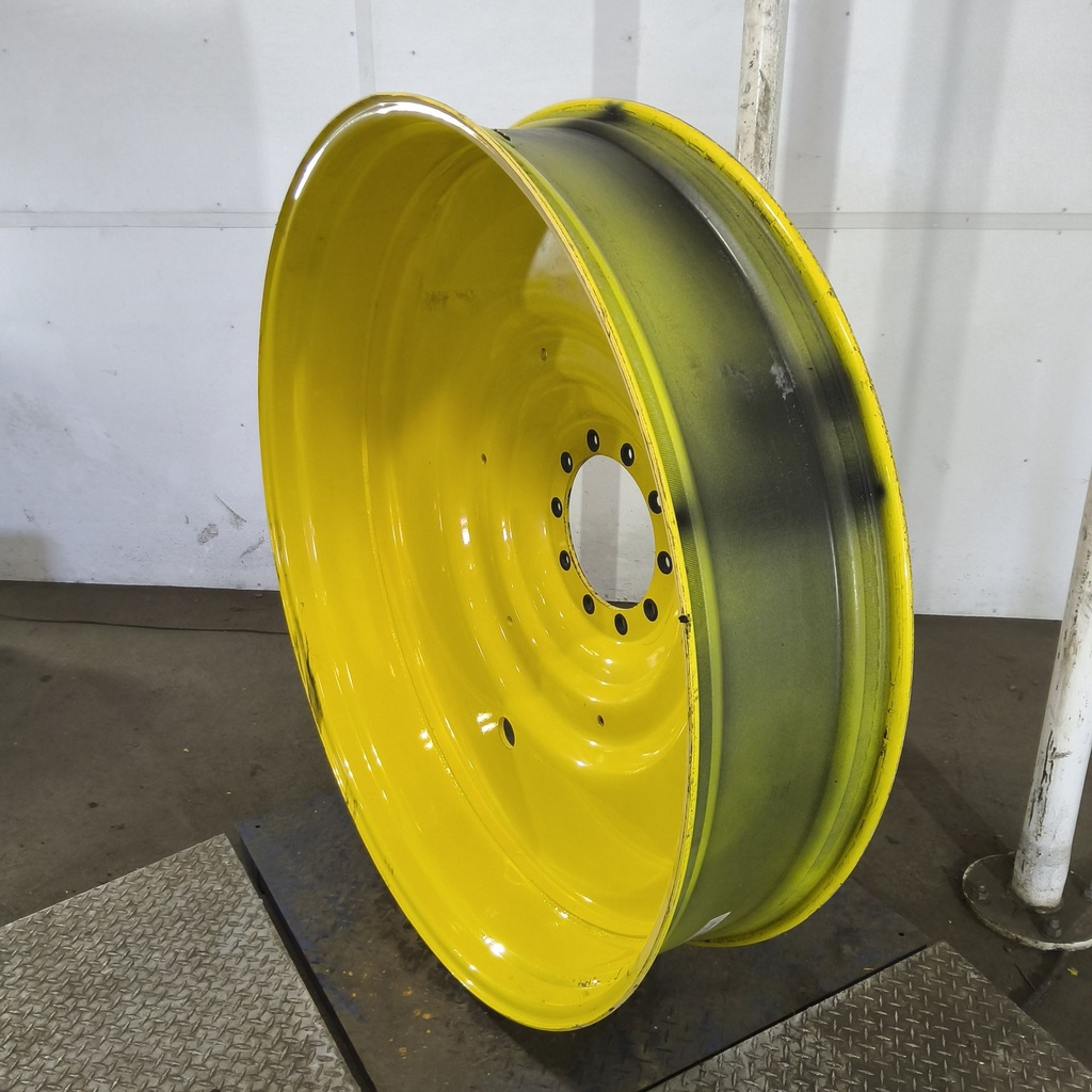 12"W x 54"D, John Deere Yellow 10-Hole Formed Plate , -9.25" Offset
