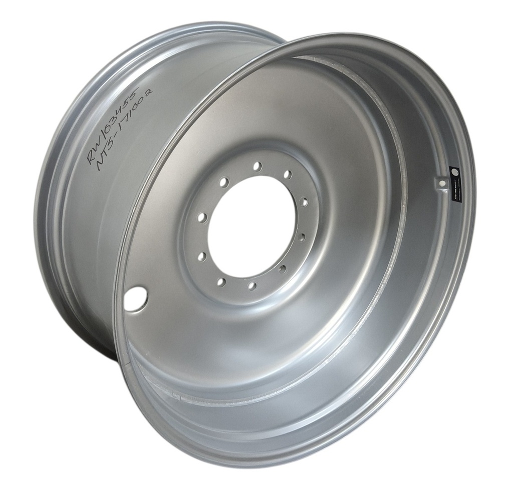 18"W x 38"D, Case IH Silver Mist 10-Hole Formed Plate , -2.56" Offset