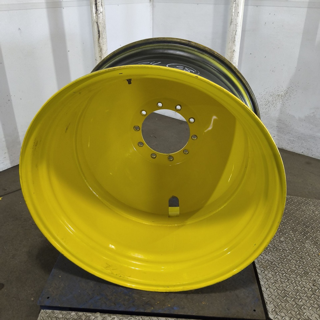 23"W x 38"D, John Deere Yellow 10-Hole Dolly Dual , -14.31" Offset