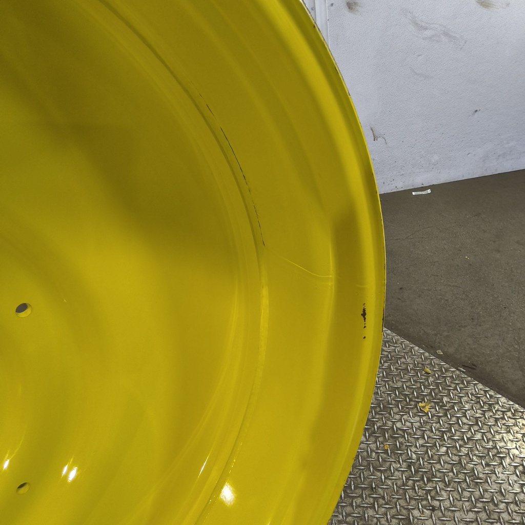 12"W x 54"D, John Deere Yellow 10-Hole Formed Plate , -9.25" Offset