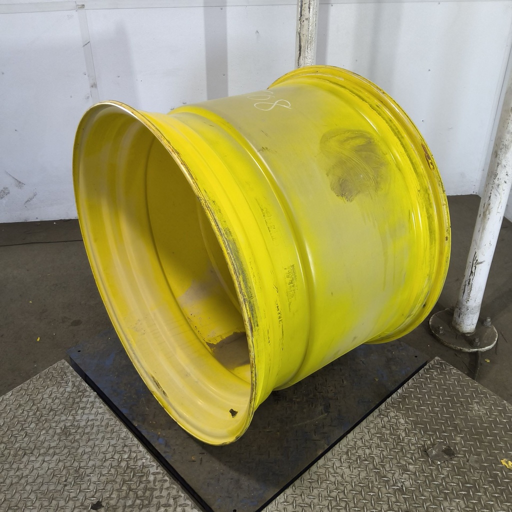 27"W x 38"D, John Deere Yellow 10-Hole Formed Plate , -11.38" Offset