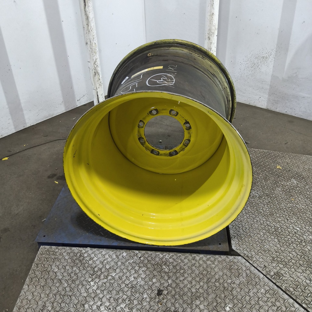 30"W x 30"D, John Deere Yellow 8-Hole Formed Plate , 1.25" Offset