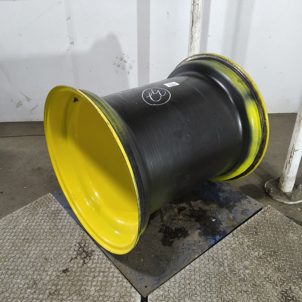 36"W x 32"D, John Deere Yellow 12-Hole Formed Plate , -9.88" Offset
