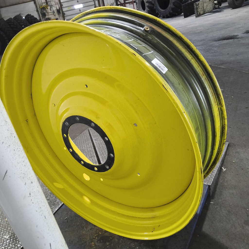 15"W x 50"D, John Deere Yellow 10-Hole Formed Plate , -6.75" Offset