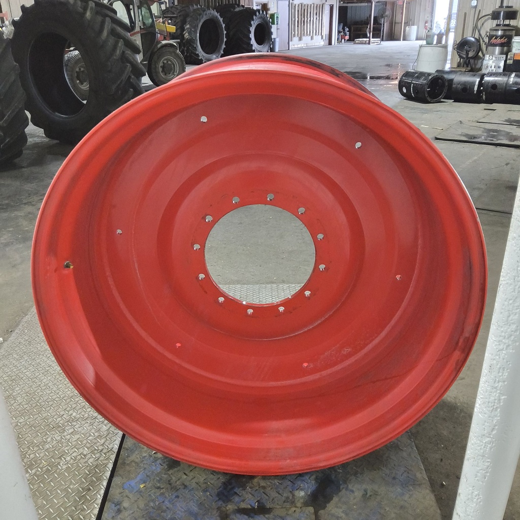 25"W x 46"D, Fendt/Agco Red 12-Hole Formed Plate , -0.62" Offset