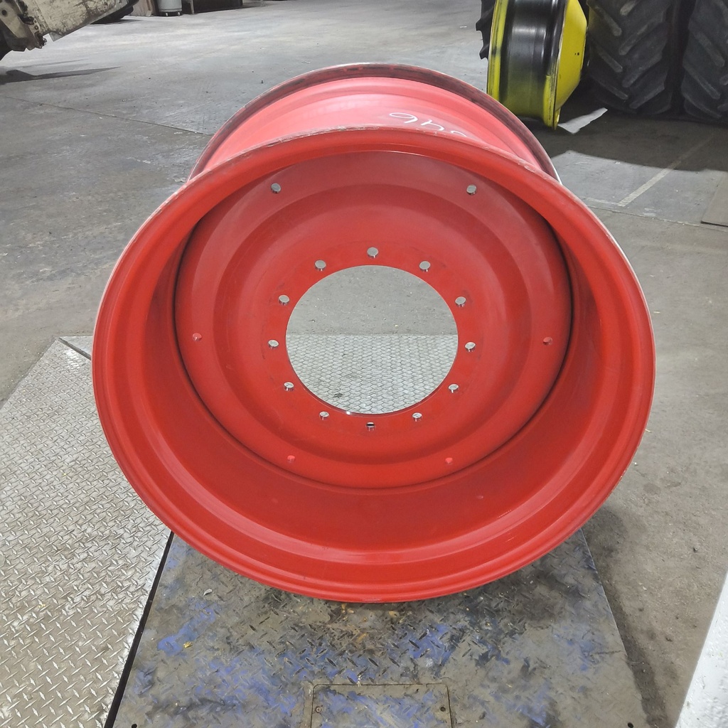 23"W x 38"D, Fendt/Agco Red 12-Hole Formed Plate , -2.69" Offset
