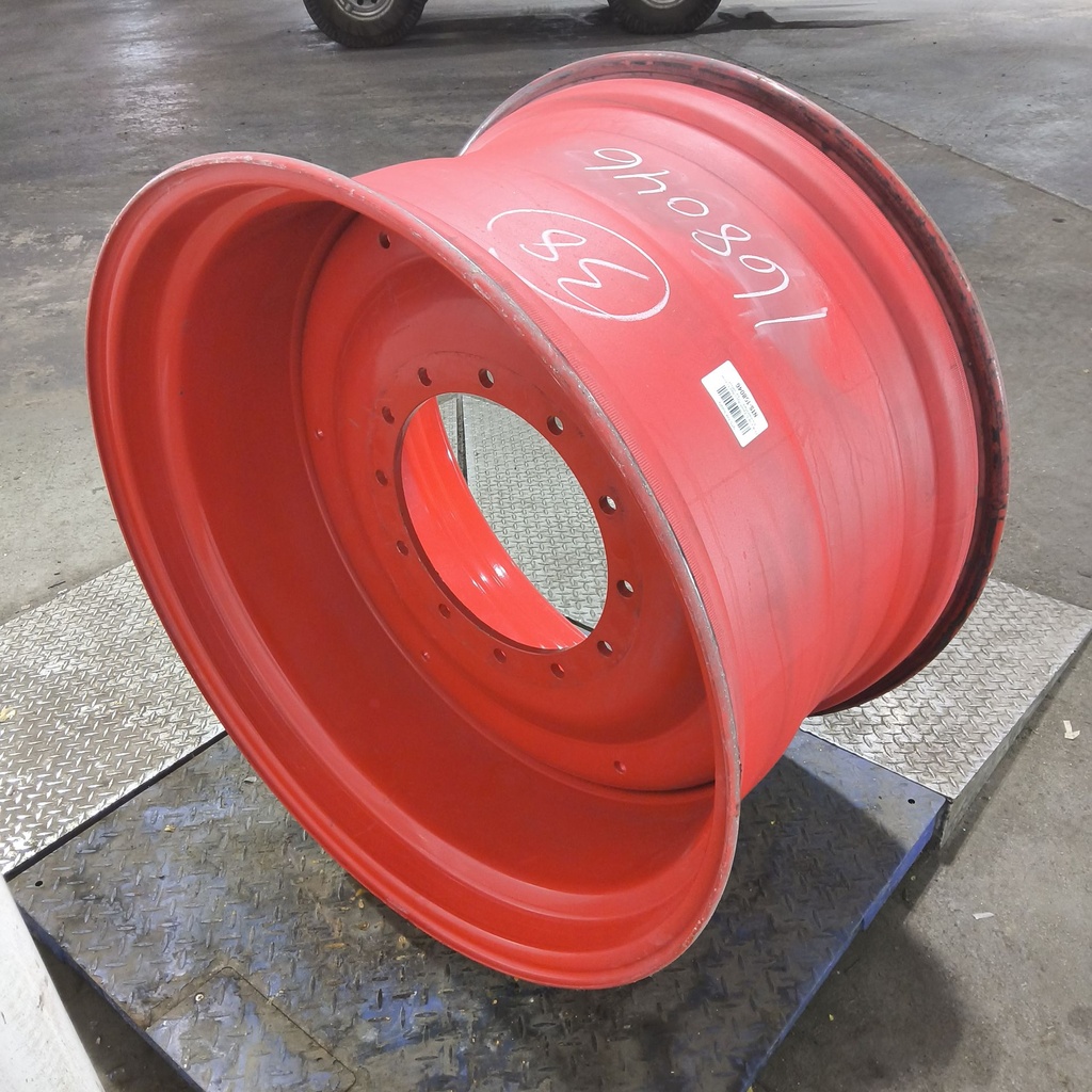 23"W x 38"D, Fendt/Agco Red 12-Hole Formed Plate , -2.69" Offset