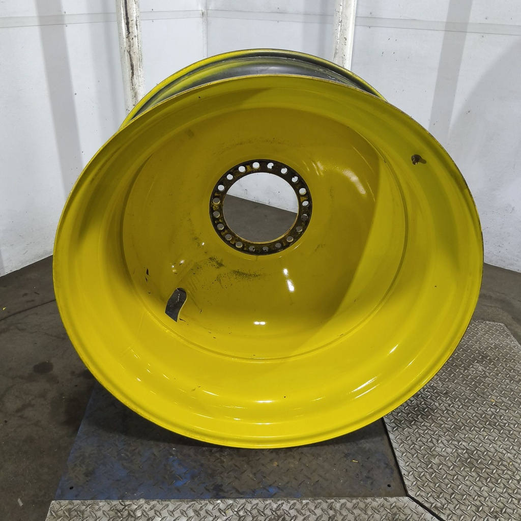 18"W x 42"D, John Deere Yellow 20-Hole Dolly Dual , -15" Offset