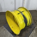 18"W x 28"D, John Deere Yellow 12-Hole Waffle Wheel (Groups of 3 bolts) , 9.38" Offset