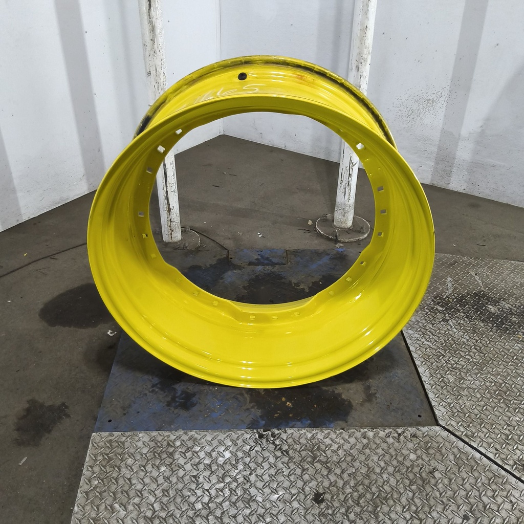 15"W x 34"D, John Deere Yellow 12-Hole Waffle Wheel (Groups of 3 bolts)