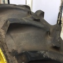 18.4/-30 Goodyear Farm Dura Torque R-1 on John Deere Yellow 8-Hole Rim with Clamp/U-Clamp (groups of 2 bolts) 75%
