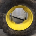 18.4/-30 Goodyear Farm Dura Torque R-1 on John Deere Yellow 8-Hole Rim with Clamp/U-Clamp (groups of 2 bolts) 75%