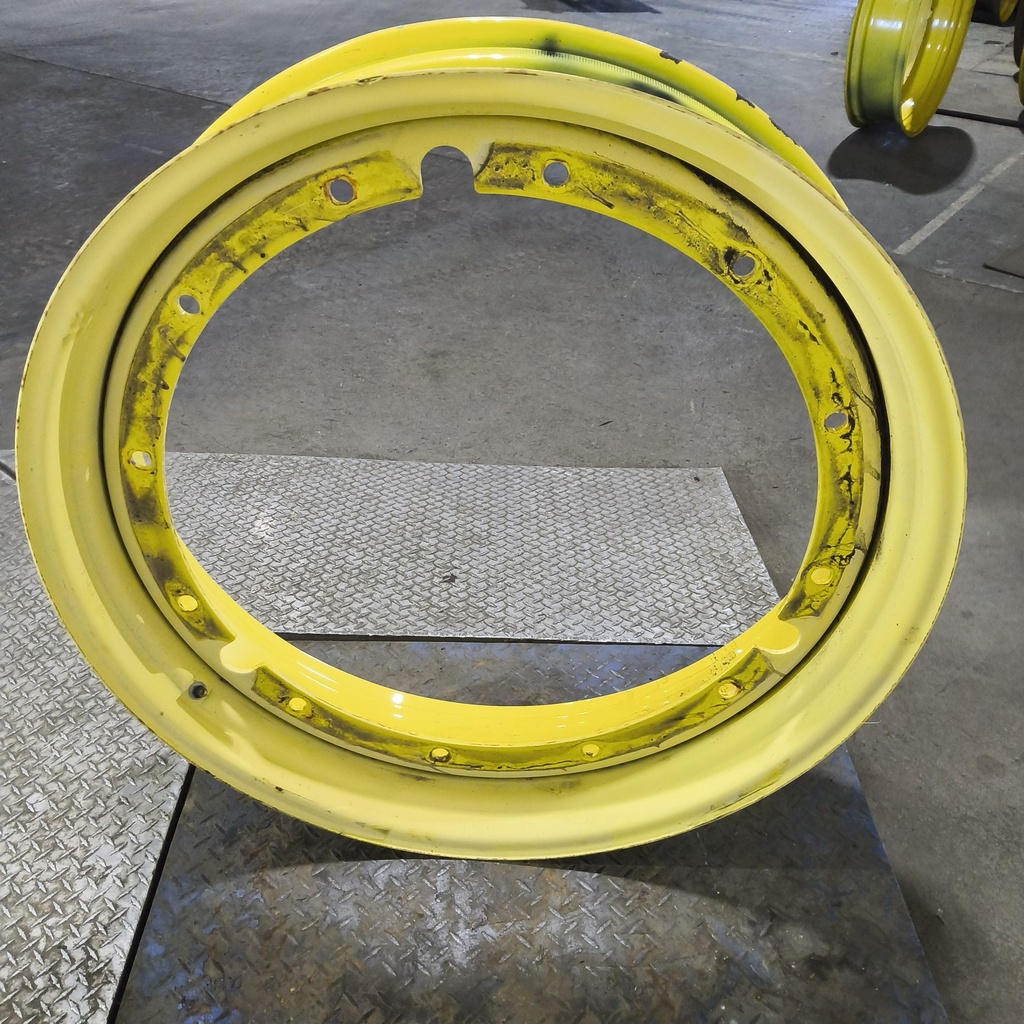 10"W x 38"D, John Deere Yellow 12-Hole Stub Disc , 2" Offset
