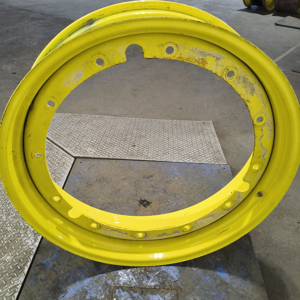 10"W x 38"D, John Deere Yellow 12-Hole Stub Disc , 2" Offset