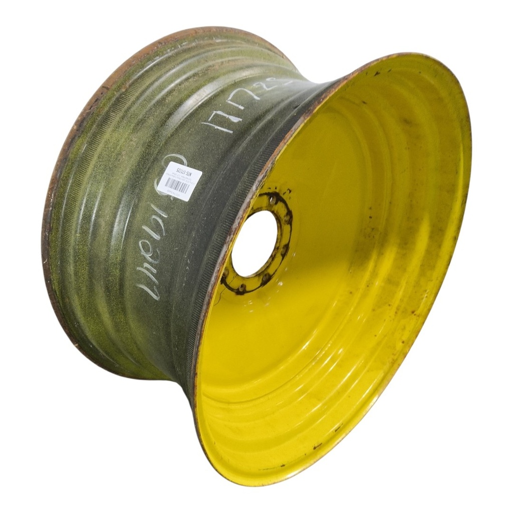 15"W x 30"D, John Deere Yellow 8-Hole Formed Plate , 2.5" Offset