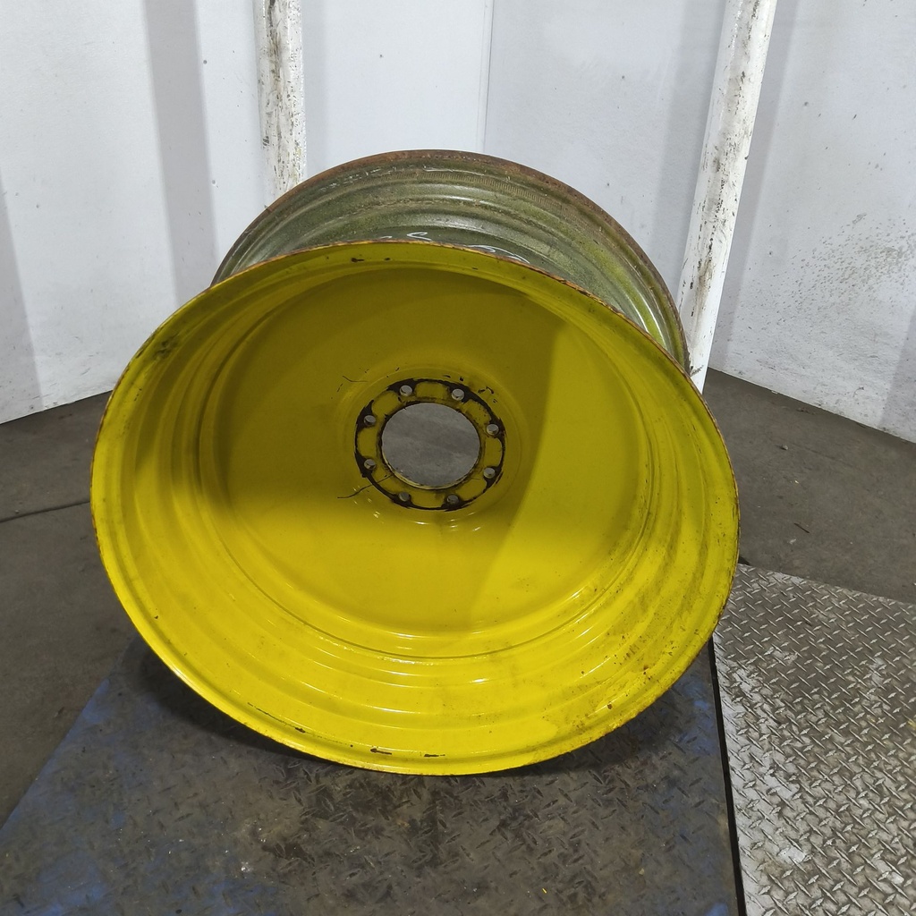 15"W x 30"D, John Deere Yellow 8-Hole Formed Plate , 2.5" Offset