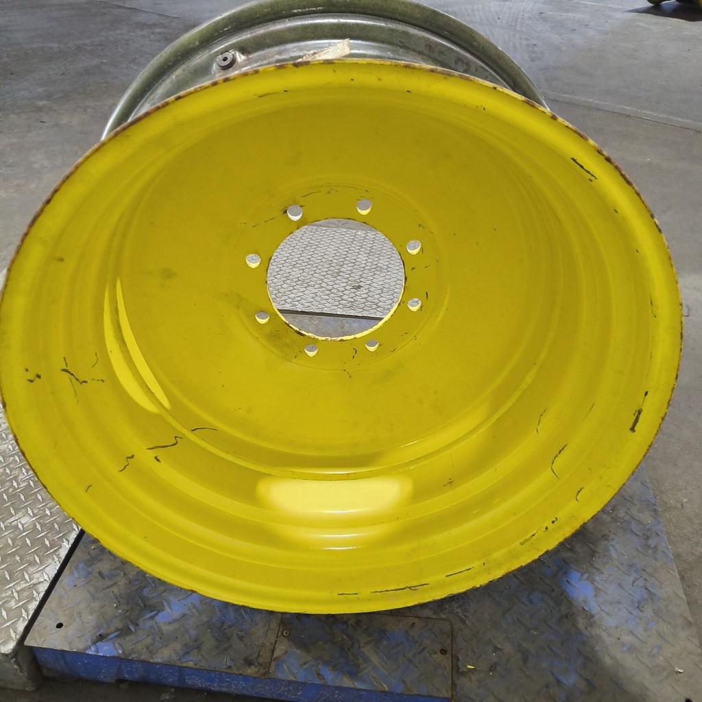 15"W x 30"D, John Deere Yellow 8-Hole Formed Plate , 4.62" Offset
