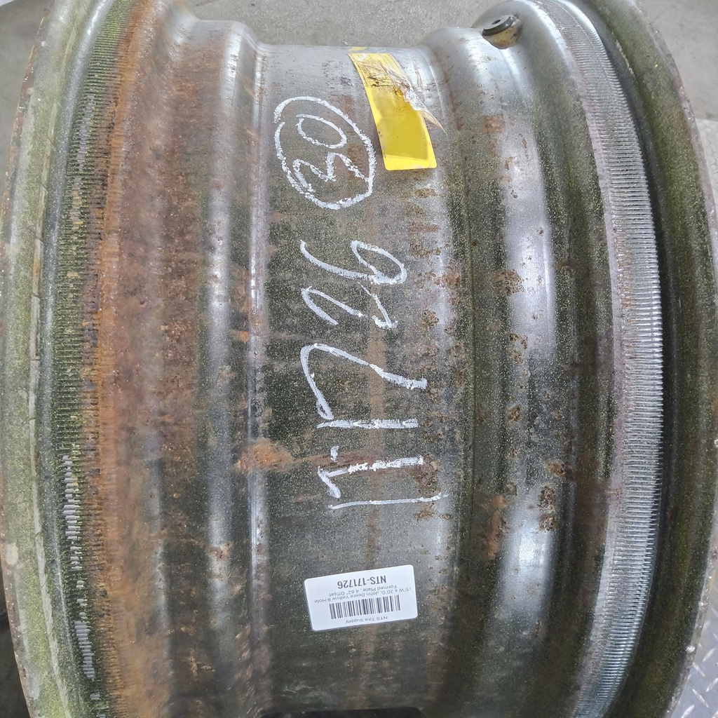 15"W x 30"D, John Deere Yellow 8-Hole Formed Plate , 4.62" Offset
