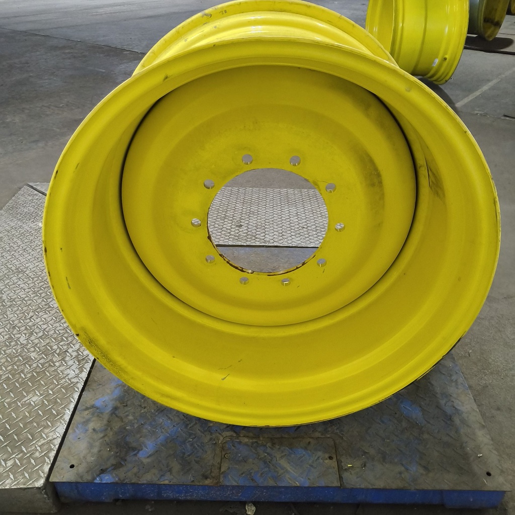 21"W x 32"D, John Deere Yellow 10-Hole Formed Plate , -3" Offset