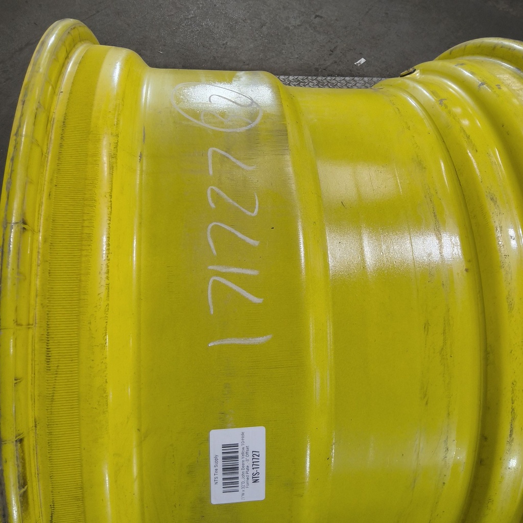 21"W x 32"D, John Deere Yellow 10-Hole Formed Plate , -3" Offset