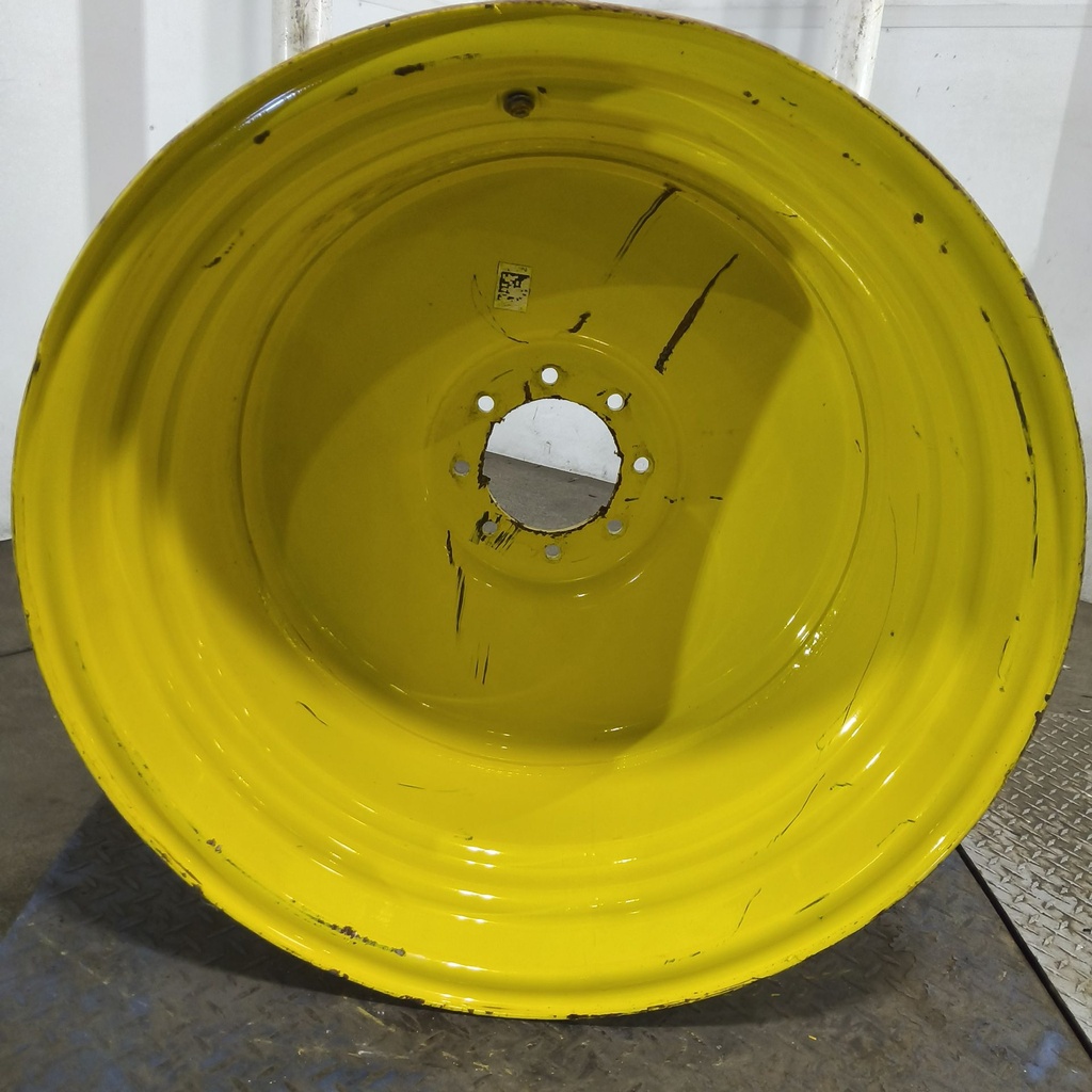 25"W x 30"D, John Deere Yellow 8-Hole Formed Plate , -2.44" Offset