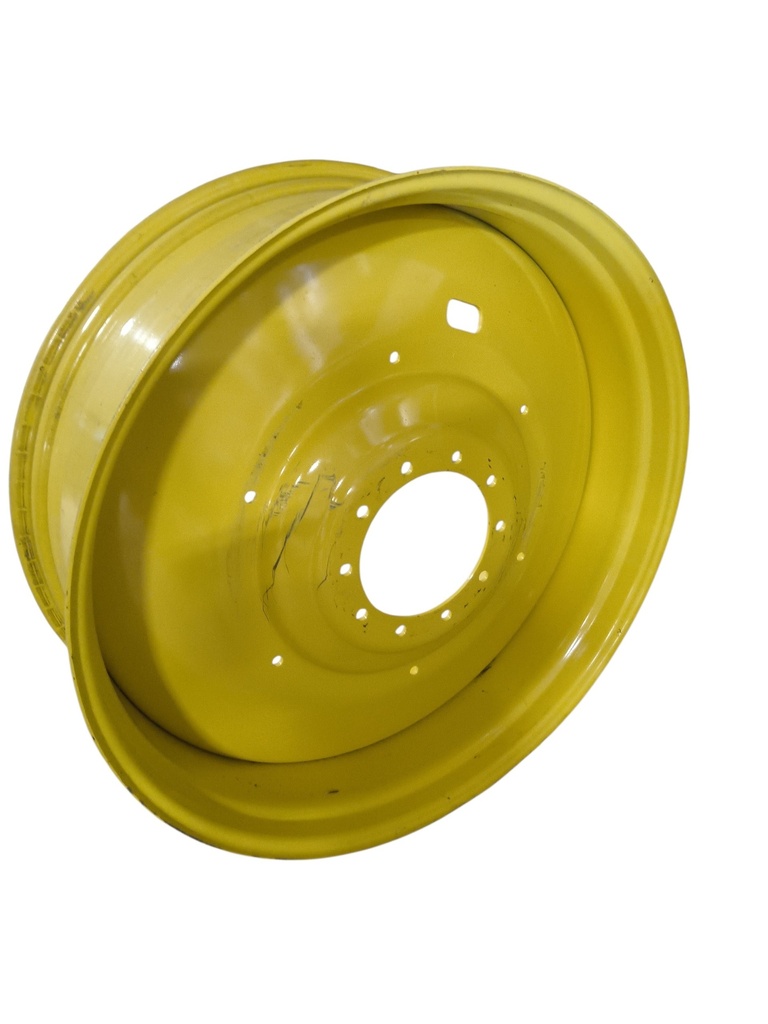 16"W x 46"D, John Deere Yellow 10-Hole Formed Plate , -6.88" Offset