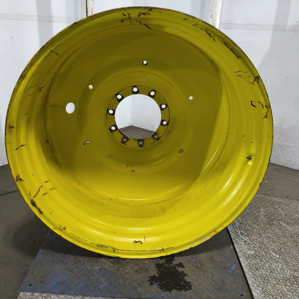 20"W x 42"D, John Deere Yellow 10-Hole Formed Plate , -12.38" Offset