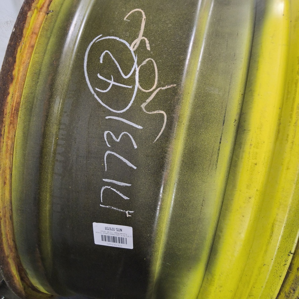20"W x 42"D, John Deere Yellow 10-Hole Formed Plate , -12.38" Offset