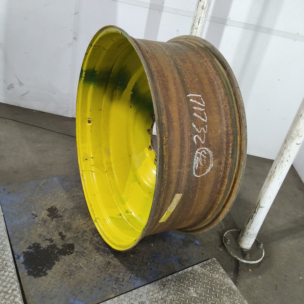16"W x 42"D, John Deere Yellow 10-Hole Formed Plate , -5.62" Offset