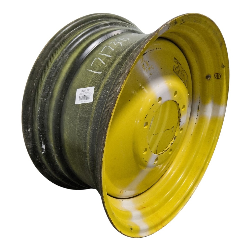 15"W x 30"D, John Deere Yellow 8-Hole Formed Plate , 4.62" Offset