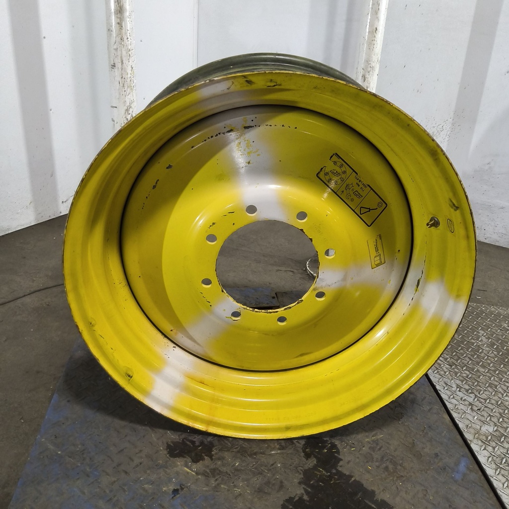 15"W x 30"D, John Deere Yellow 8-Hole Formed Plate , 4.62" Offset