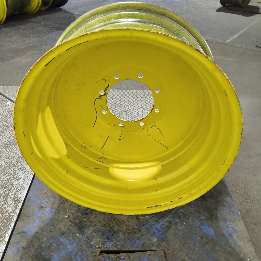 15"W x 30"D, John Deere Yellow 8-Hole Formed Plate , 4.62" Offset