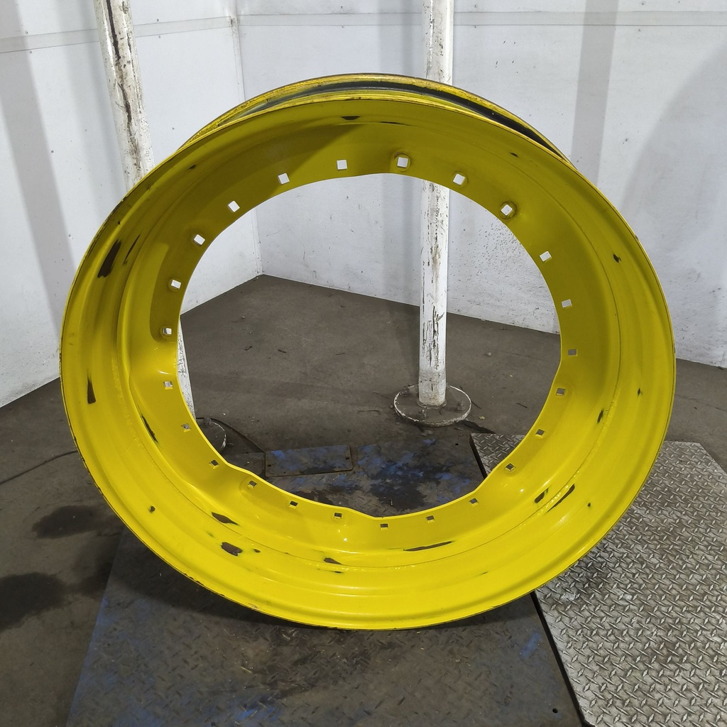 10"W x 42"D, John Deere Yellow 12-Hole Waffle Wheel (Groups of 3 bolts)