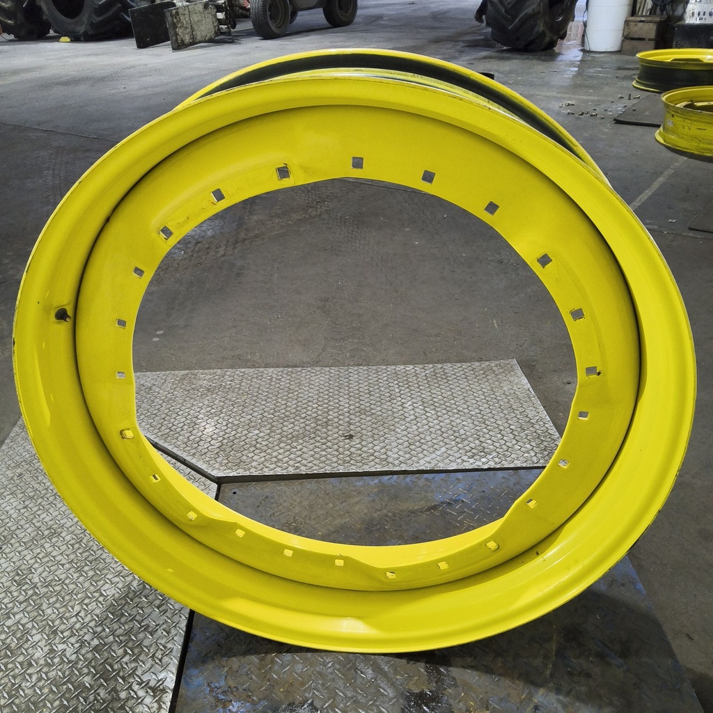 10"W x 42"D, John Deere Yellow 12-Hole Waffle Wheel (Groups of 3 bolts)