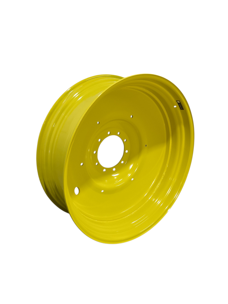 16"W x 46"D, John Deere Yellow 10-Hole Formed Plate , -6.75" Offset