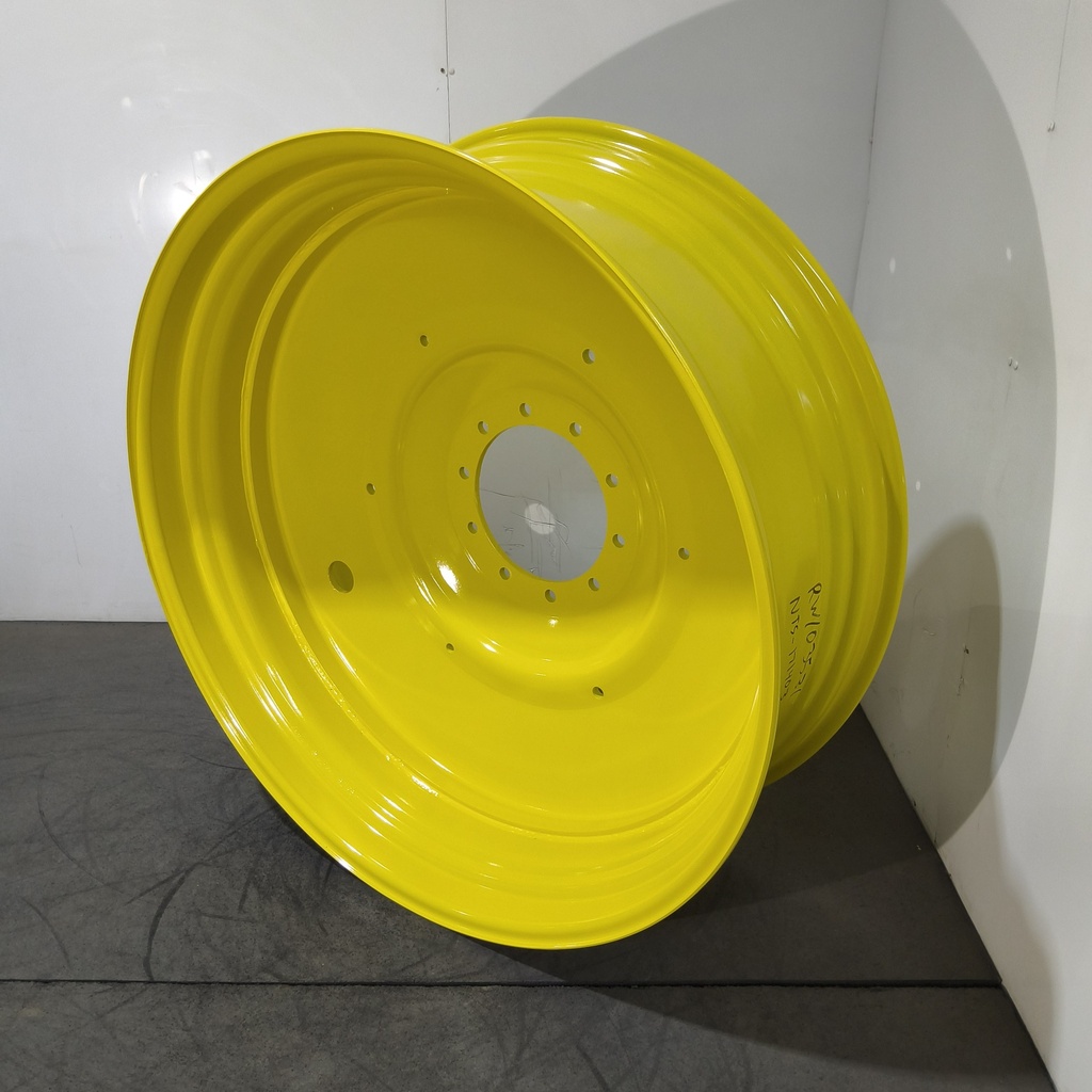 16"W x 46"D, John Deere Yellow 10-Hole Formed Plate , -6.75" Offset