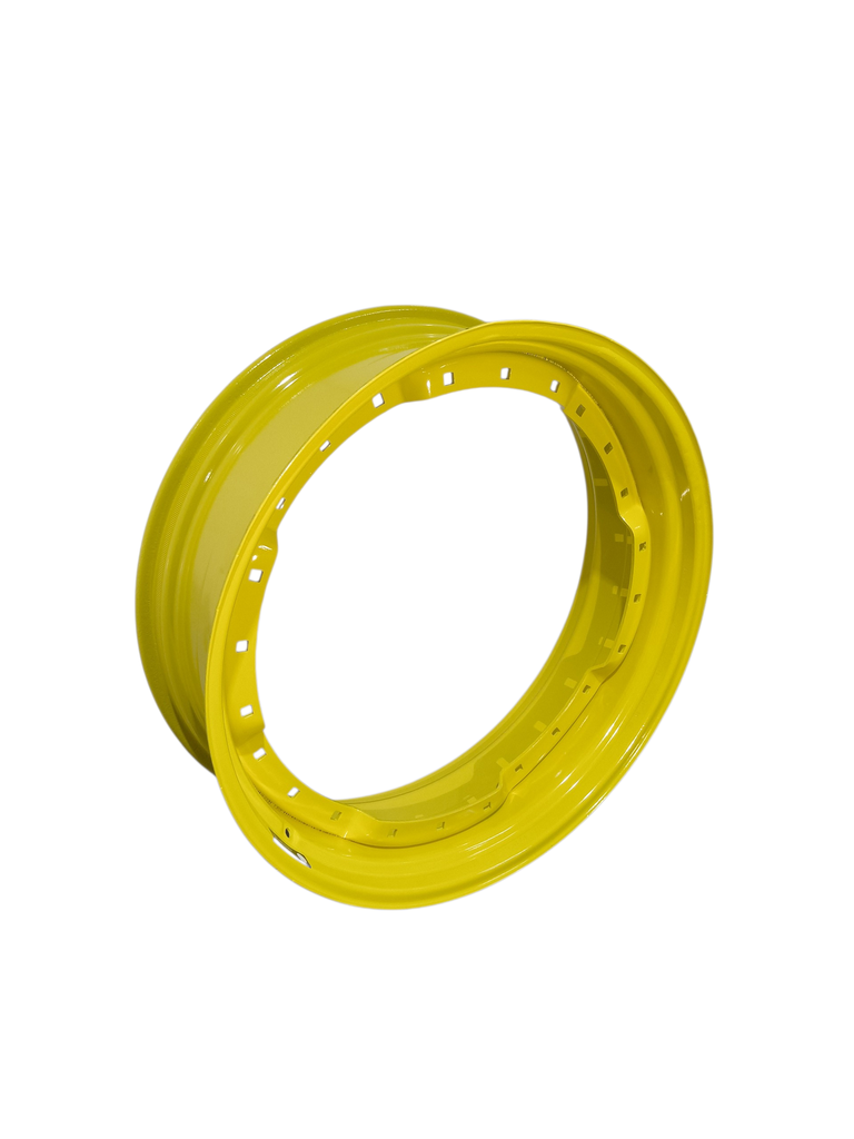 12"W x 38"D, John Deere Yellow 12-Hole Waffle Wheel (Groups of 3 bolts)