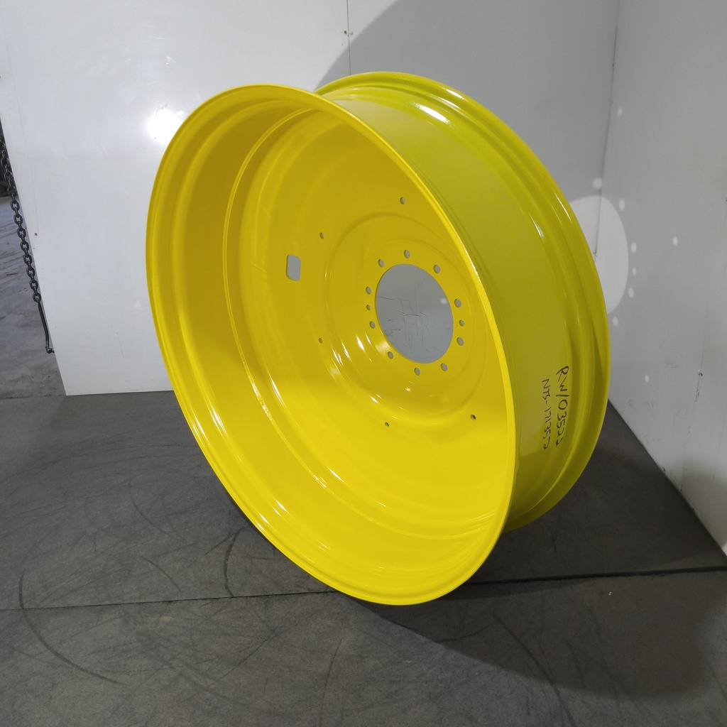 12"W x 46"D, John Deere Yellow 10-Hole Formed Plate , -10.5" Offset