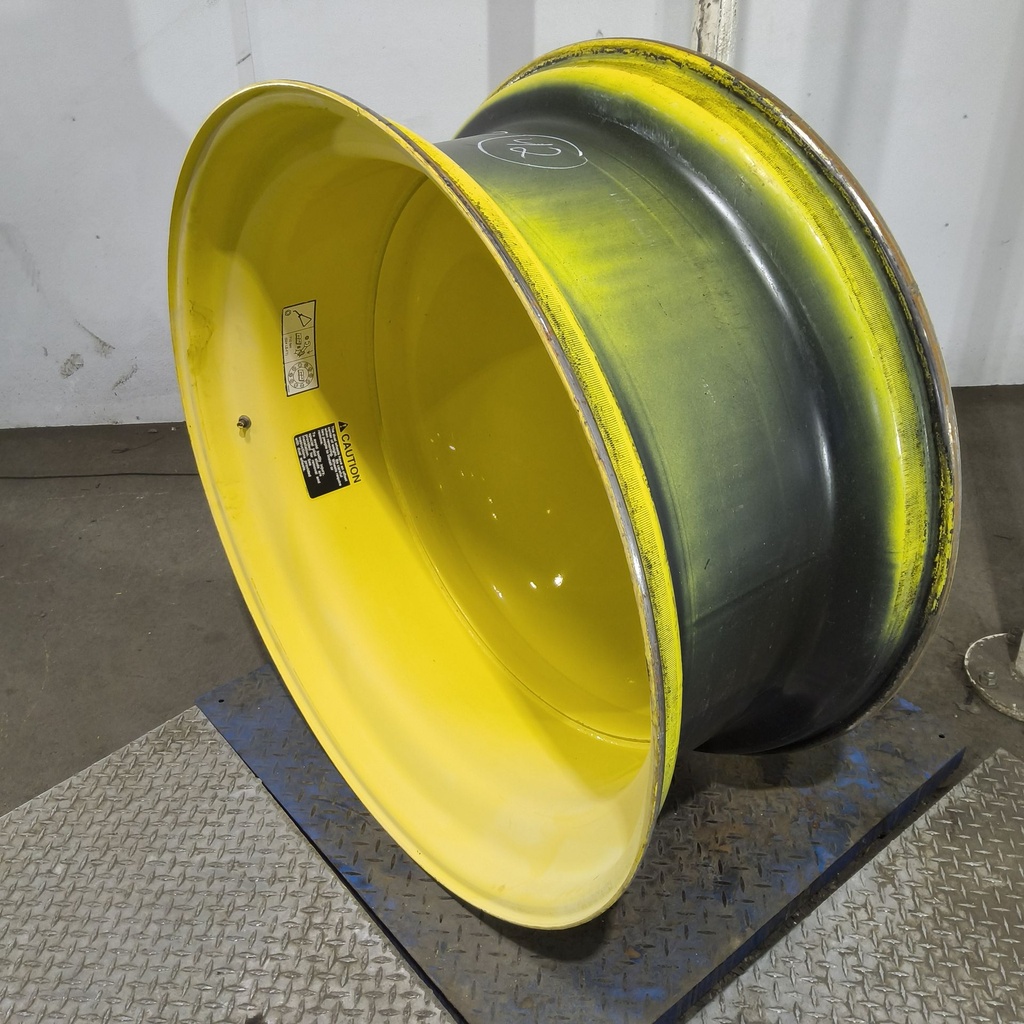 18"W x 42"D, John Deere Yellow 10-Hole Dolly Dual , -13.38" Offset