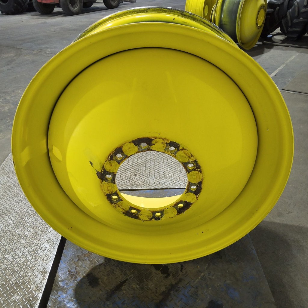 18"W x 42"D, John Deere Yellow 10-Hole Dolly Dual , -13.38" Offset