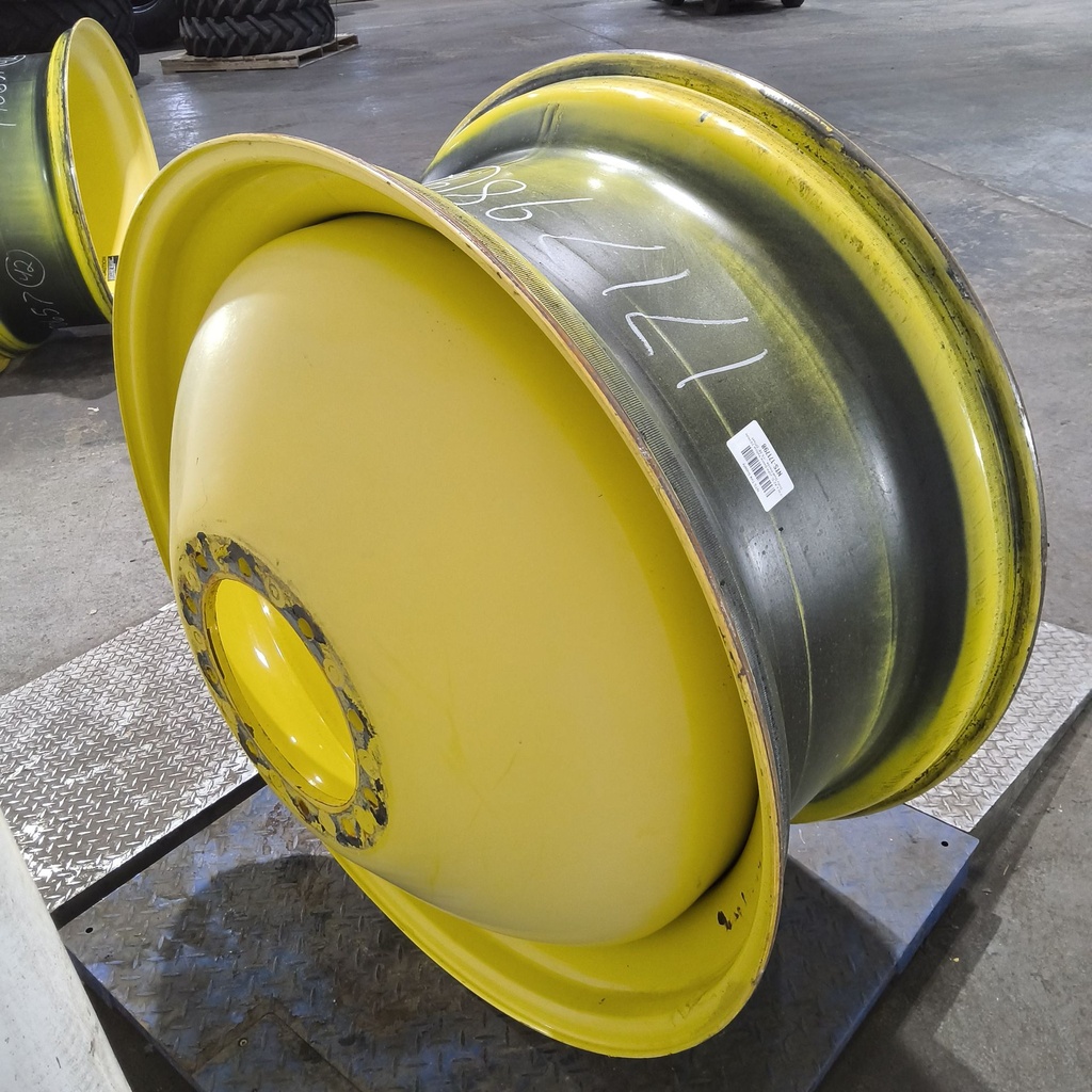 18"W x 42"D, John Deere Yellow 10-Hole Dolly Dual , -15.38" Offset