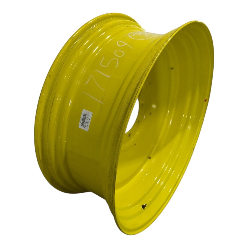 15"W x 38"D, John Deere Yellow 8-Hole Formed Plate , -2.81" Offset