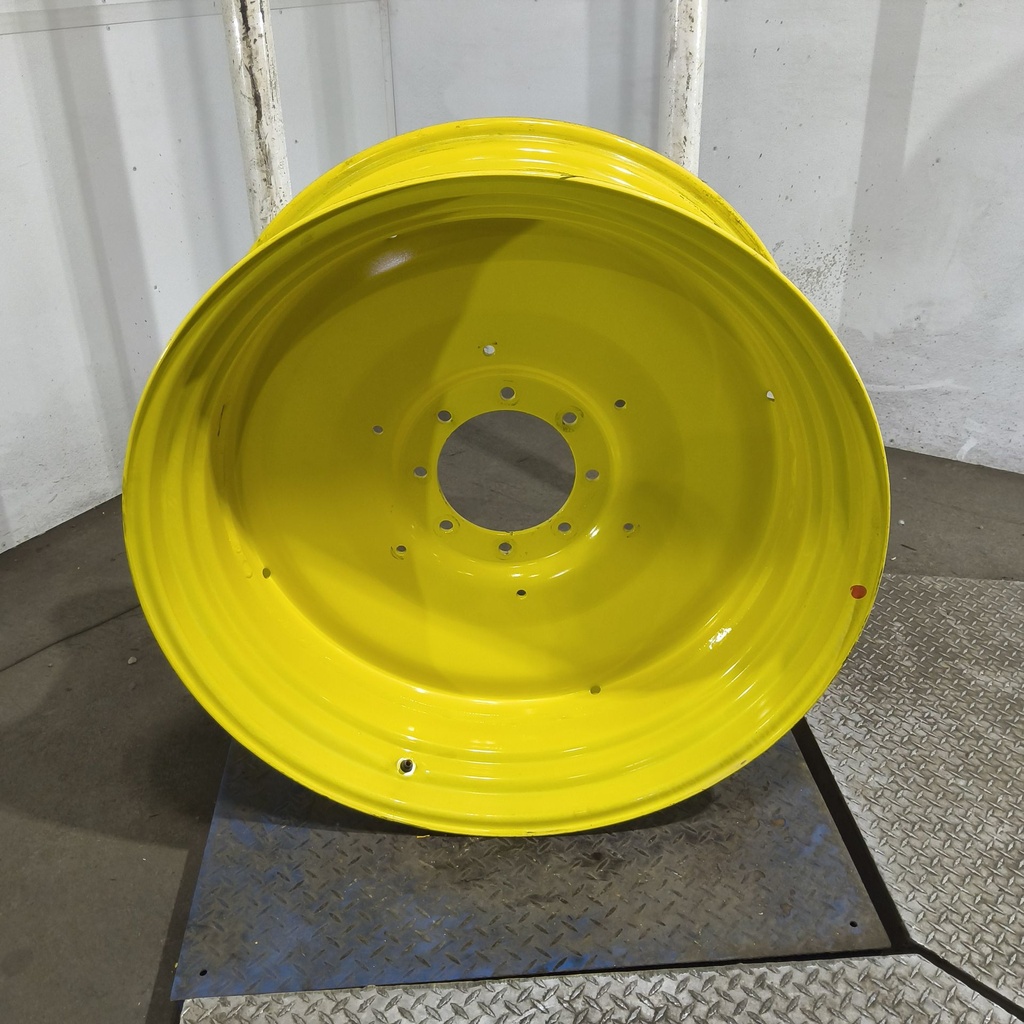 15"W x 38"D, John Deere Yellow 8-Hole Formed Plate , -2.81" Offset