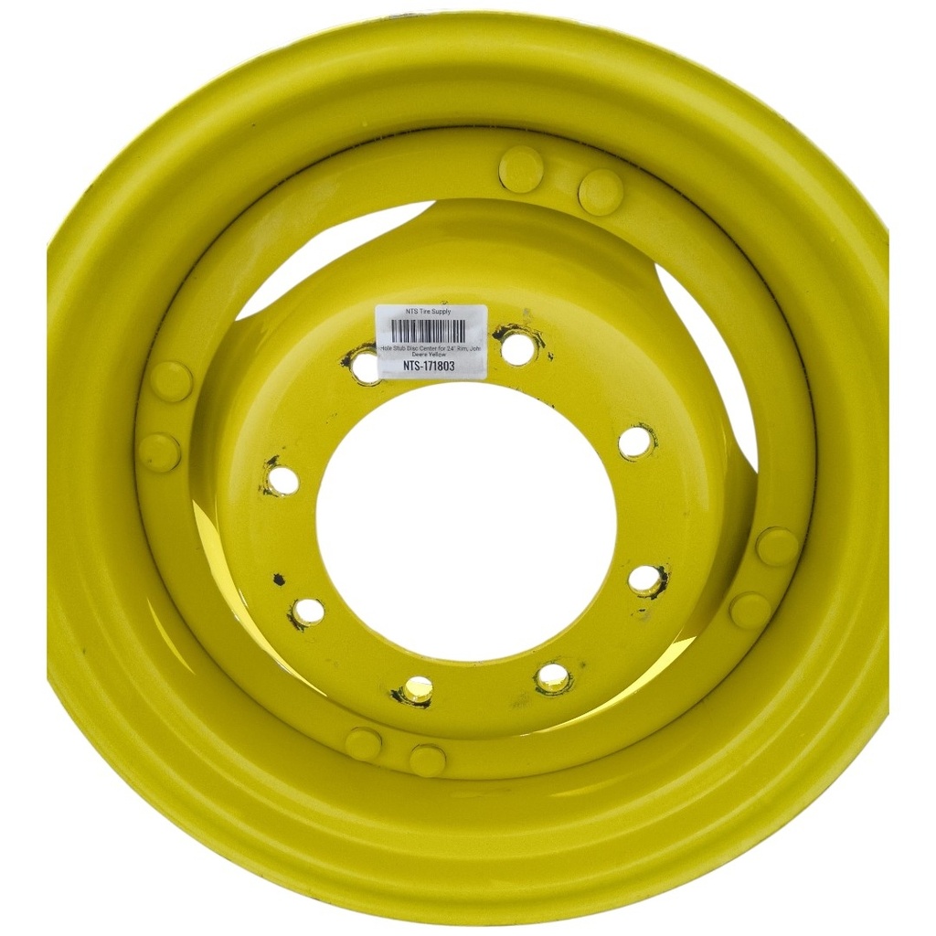 8-Hole Stub Disc Center for 24" Rim, John Deere Yellow